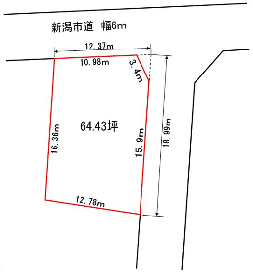 【土地図】 | 新潟市北区太夫浜　調整区域　売地　250万円