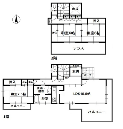 【間取り】 | あかざわ恒陽台　戸建