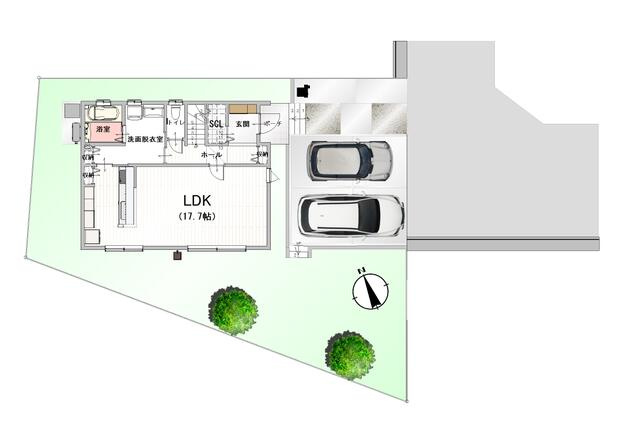 木更津市中里　新築戸建の区画図