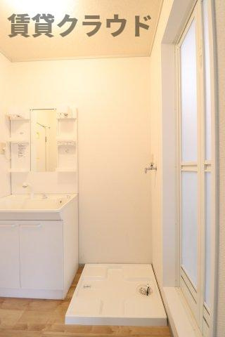 メゾンブランシュ弐番館の洗面所|洗濯機置場