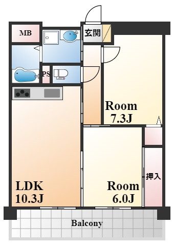 フレグランス芦屋の間取り