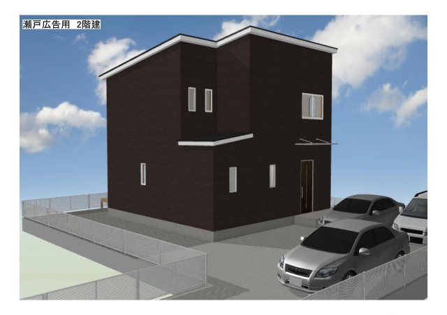 【外観パース】 | 高知市瀬戸東町2丁目/残り２区画 | A号地　２階建プラン