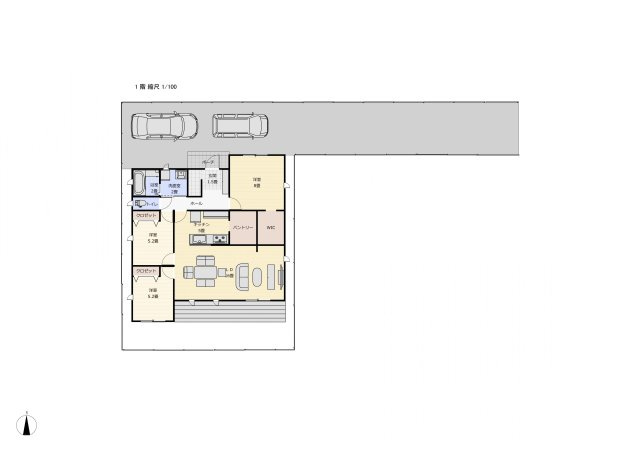 【参考プラン】 | 高知市瀬戸東町2丁目/残り２区画 | A号地　平屋プラン