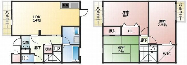 セゾンメルヴェーユ秋の間取り