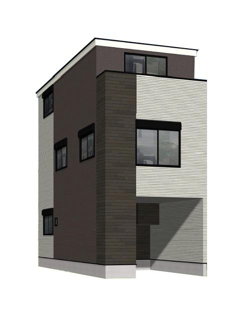 【横浜市旭区中希望が丘102全２棟新築戸建てA号棟】★仲介手数料無料★（希望ケ丘小学校・南希望が丘中学校）の外観パース|旭区中希望が丘の全２棟の新築分譲住宅のご紹介です。