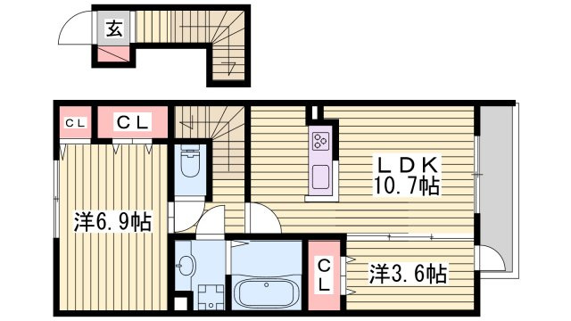 フェーブ千代が丘の間取り