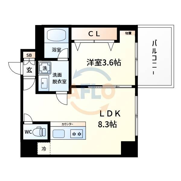 ブエナビスタ難波サウスタワーの間取り|ブエナビスタ難波サウスタワー　間取り