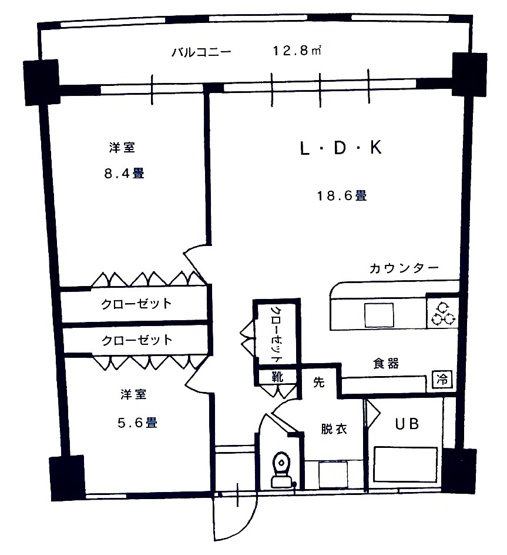 【間取り】 | EAST VILLAGE | 2LDKのお部屋です