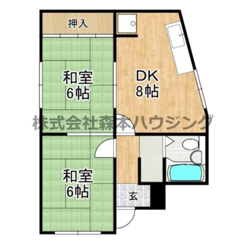 【間取り】 | 　田井町マンション