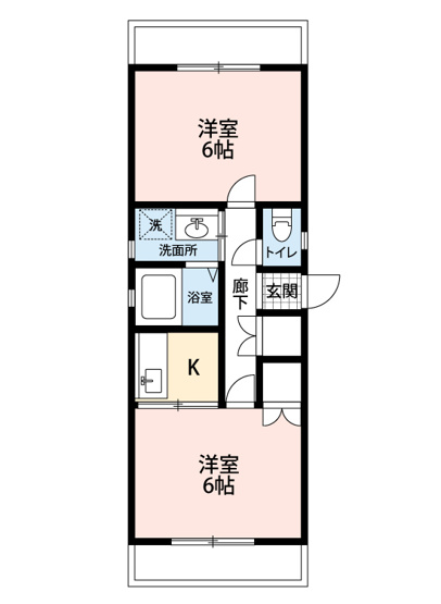 【間取り】 | ソレイユ岩月