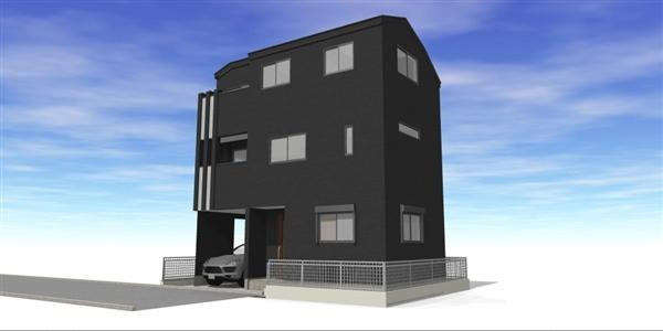 【横浜市瀬谷区本郷３丁目43-11新築戸建て】★仲介手数料無料★（大門小学校・瀬谷中学校）の外観パース