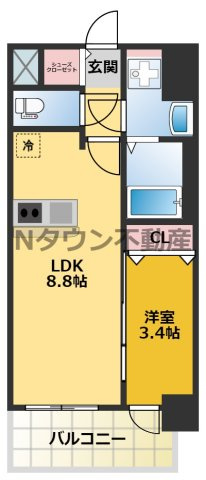 【間取り】 | プレサンスTHE新栄 | 間取りです。