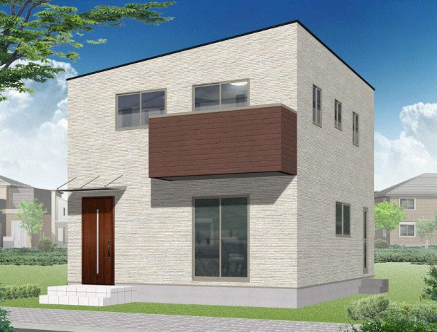 香南市野市町父養寺-A号地-新築戸建ての外観パース|A号地　外観パースです