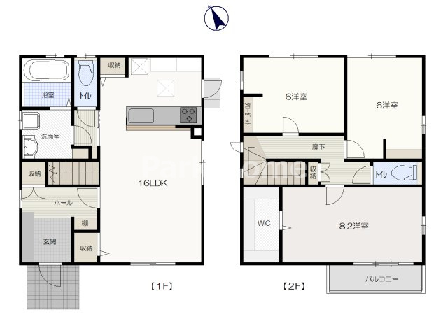 香南市野市町父養寺-A号地-新築戸建ての間取り