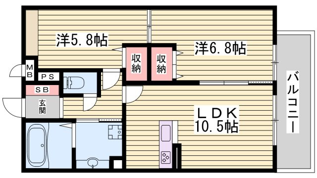 シャルム　アンジュの間取り