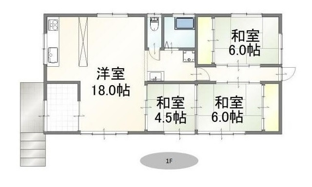 呉市川尻町東4丁目　中古一戸建て（JS）の間取り