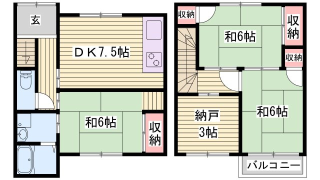 姫路燐寸貸家の間取り