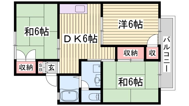 メロディ白国Ａの間取り