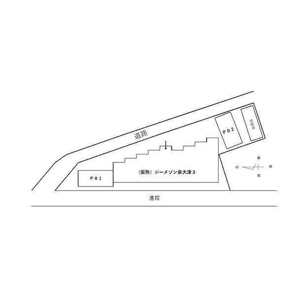 泉大津市菅原町のハイツの区画図