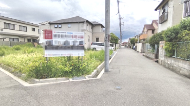 桜井１丁目　建築条件なし土地の外観