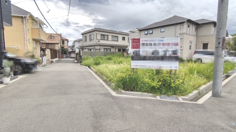 桜井１丁目　建築条件なし土地の外観