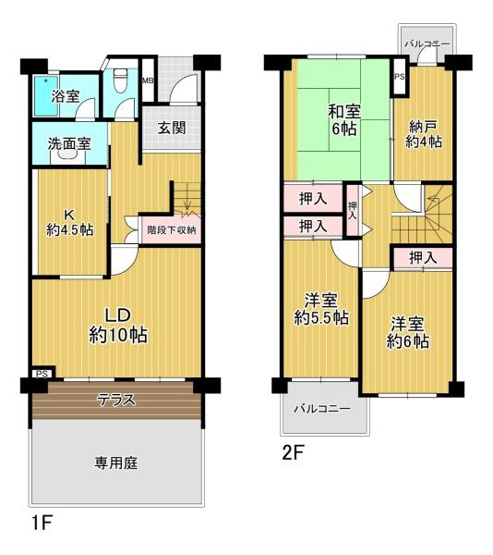 【間取り】 | 研究学園(6)団地530号棟