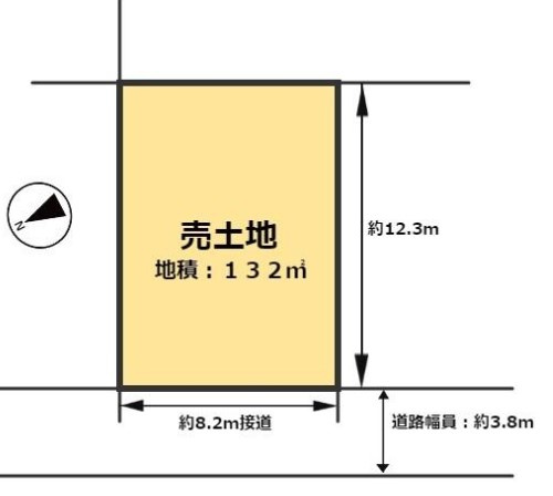 野洲市北比江　売土地①の土地図
