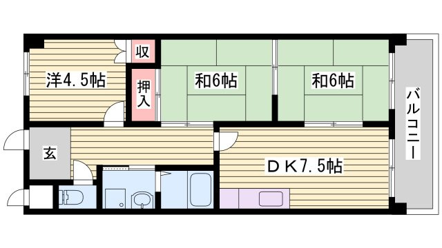ロイヤルコーポ西明石の間取り