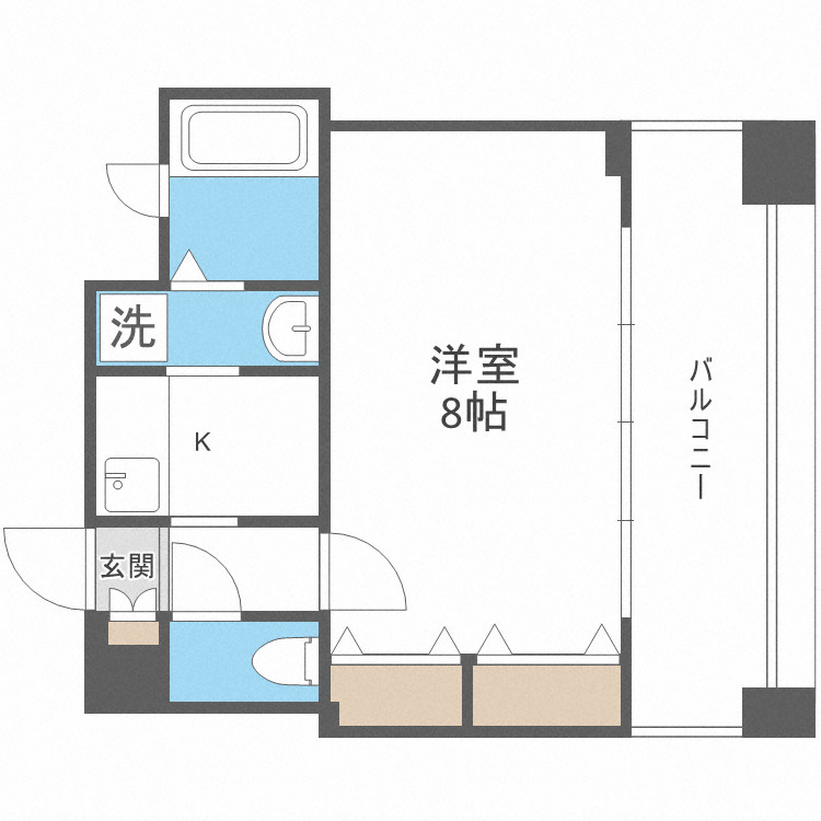 コスモリード谷町六丁目（旧名称：ドゥーエ谷町）の間取り