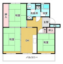 【間取り】 | 南面3室の3DK　2024年7月リフォーム済