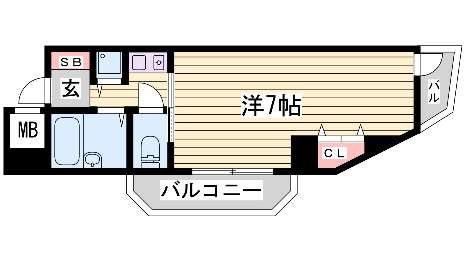 YKハイツ相生町の間取り