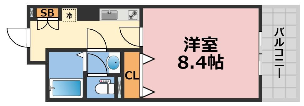 メゾン・ド・ヴィレ大阪城公園前の間取り