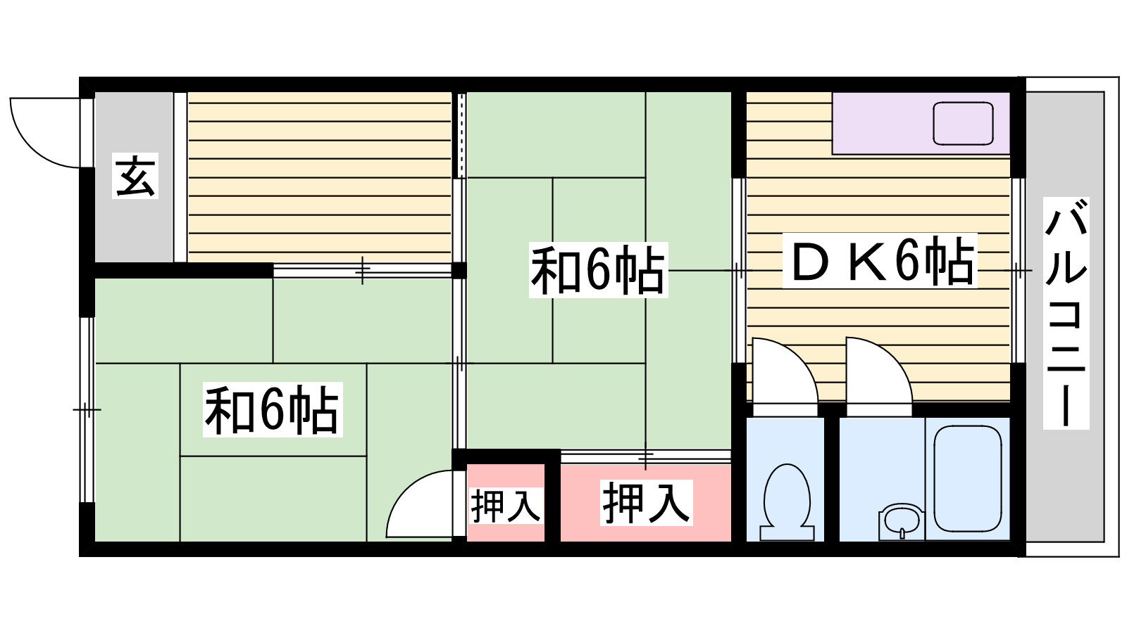 道本グリーンハウスの間取り