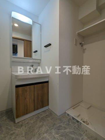 ファーストフィオーレ谷町六丁目フェリシア BRAVI不動産の洗面所|忙しい朝には欠かせない洗面所です