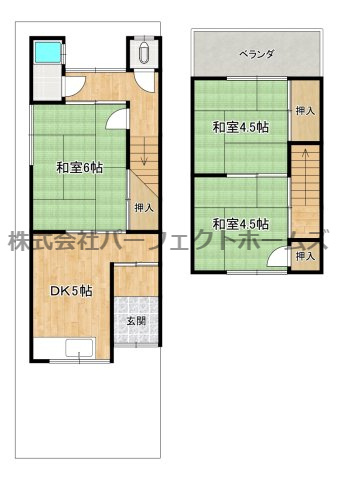 木田元宮一丁目テラス　賃貸の間取り