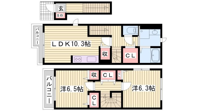 リヴェール　コートⅡの間取り
