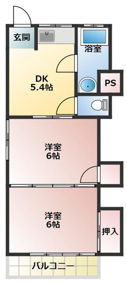 【間取り】 | コーポ東郷