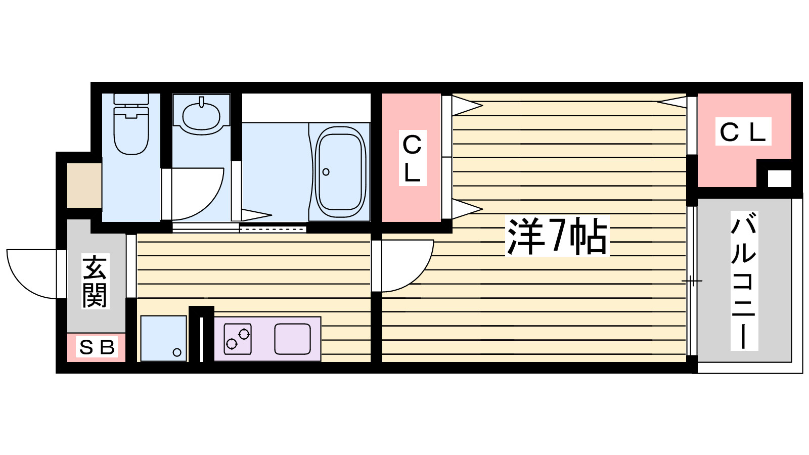 イーストブルー六番館の間取り