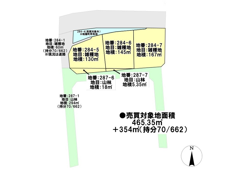 糟屋郡粕屋町大字大隈字原　土地の土地図|土地面積が465.35ｍ2（約140坪）です！