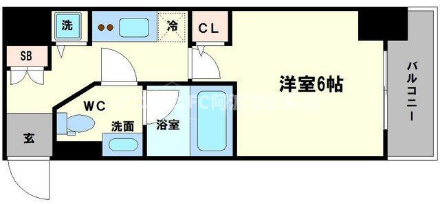 プライマル靱本町の間取り