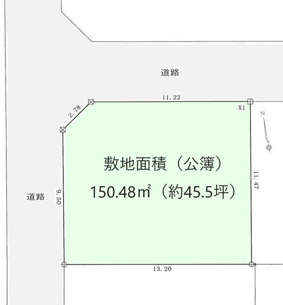寒川町倉見　約45坪！角地の画像
