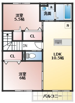 アビタシオンプリュネⅡの間取り