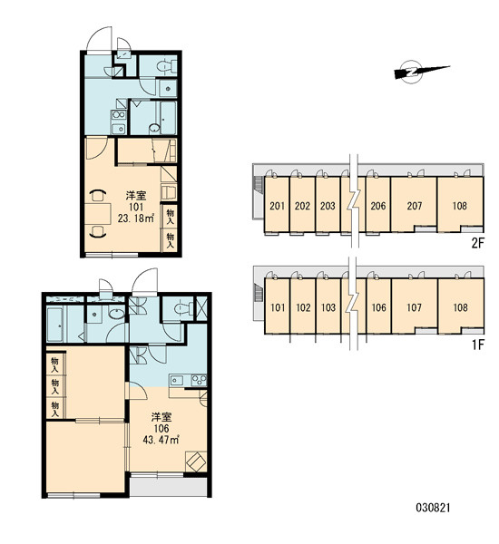 レオパレスSEIZANSOUの区画図|画像3