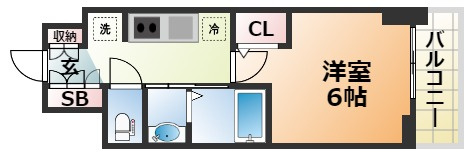 エステムコート新神戸Ⅱ駅前山手の間取り