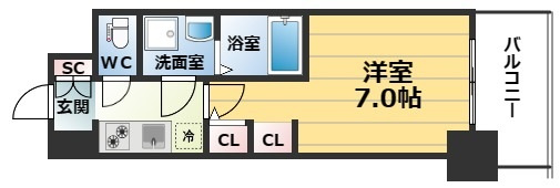 【間取り】 | S-RESIDENCEドーム前千代崎