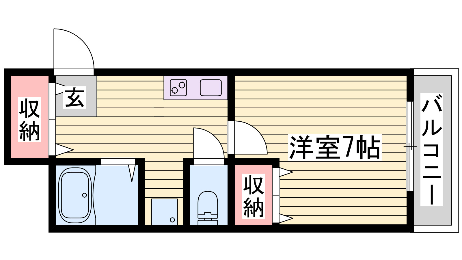 コーポはやのやの間取り