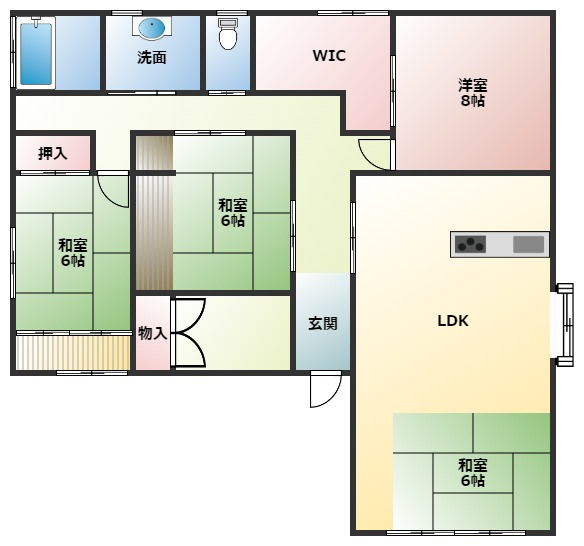 赤江　中古住宅の間取り