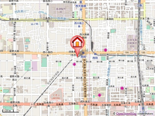 グランレブリー西院の地図