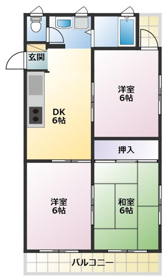 【間取り】 | 山中荘　A