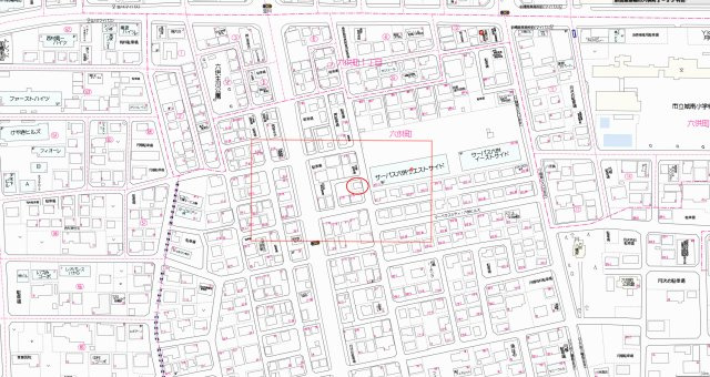 【土地】前橋市六供町の土地図